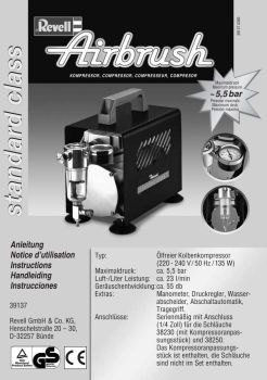 REV39137 - Airbrush Standard Class Airbrush Compressor