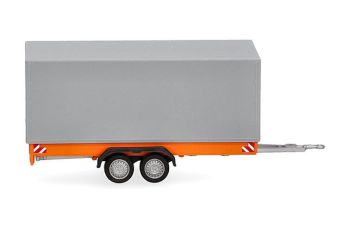 HER055468 - 2-axle 7.5 t orange and grey trailer
