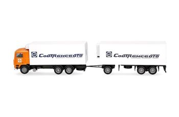 HER321167 - VOLVO F10 6x4 with body and 1+2-axle SOVTRANSAVTO trailer
