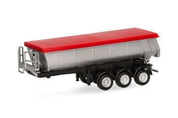 HER076906-002 - Thermal tipper 3 axles silver with red tarpaulin