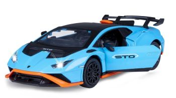 JAM402616 - LAMBORGHINI Huracan STO, Blue with Lights and Sounds