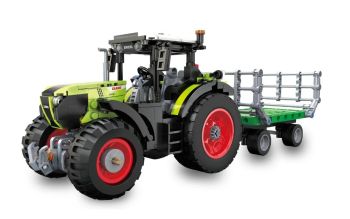 JAM402945 - CLAAS Arion 660 with flatbed trailer - BRICKS - 488 pieces