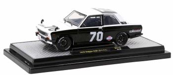 M2M-40300-114B - DATSUN 510 #70 1970 Black and white WILWOOD