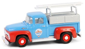 GREEN41175-B - 1956 FORD F-100 with toolboxes and ladders from the CHEVRON SPECIAL series in blister pack