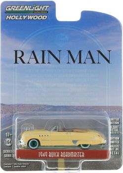 GREEN44960-CVERT - BUICK Roadmaster with green rims 1949 from the movie RAIN MAN in blister pack