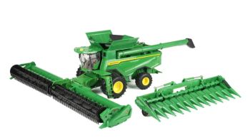 ERT45995 - JOHN DEERE S7 800 combine harvester with 2 headers