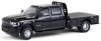 GREEN46160-F - RAM 3500 Dually Flatbed 2023 Black from the DUALLY DRIVERS series, in blister pack: