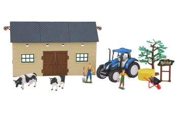 JAM460533 - Farm set with NEW HOLLAND T5.120 and cows
