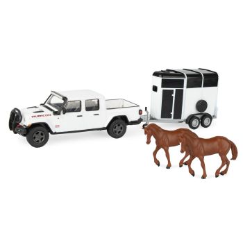 ERT47366 - JEEP Gladiator Rubicon with van and horses