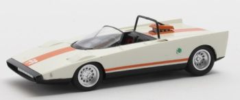 MTX50102-181 - ALFA ROMEO 33 Spider speciale Cuneo Pinnfarina 1971 White and orange - Limited to 408 units.
