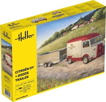 HEL50331 - CITROEN HY with goods trailer to be assembled and painted