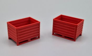 MSM5470/03 - 2 Red Closed Material Bins - L.24 x W.16 x H.16 mm