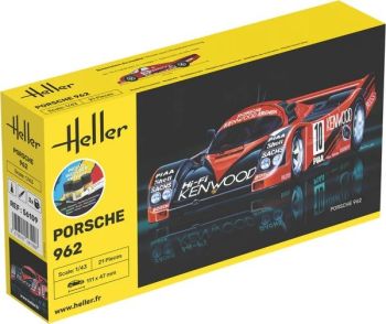 HEL56109 - Starter kit with paint and accessories - PORSCHE 962 #10 to assemble