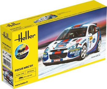 HEL56196 - Starter kit with paint and accessories - FORD Focus WRC-01 #3 to assemble