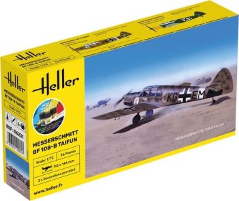HEL56231 - Starter kit with paint and accessories - MESSERSCHMITT BF 108 B Taifun (assembly required)