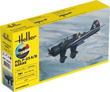 HEL56247 - Starter kit with paint and accessories - PZL 23 Karas to assemble