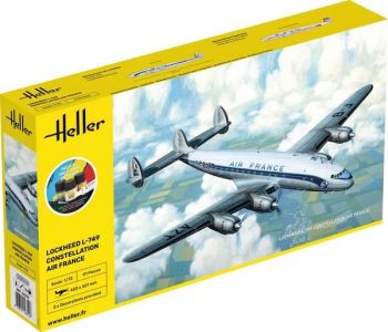 HEL56310 - Starter kit with paint and accessories - LOCKHEED L-749 Constellation - AIR France - assembly required