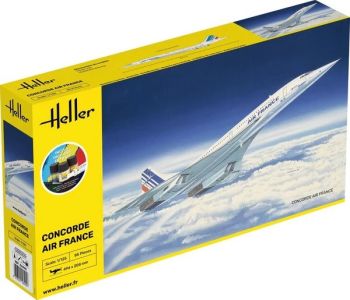 HEL56445 - Starter kit with paint and accessories - CONCORDE Air France to assemble