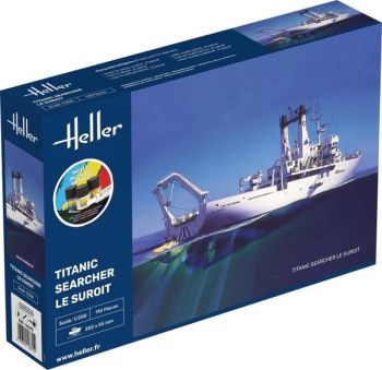 HEL56615 - Starter kit with paint and accessories - LE SUROIT boat - Titanic wreck seeker to assemble