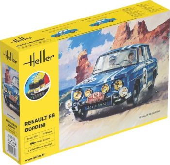 HEL56700 - Starter kit with paint and accessories - RENAULT R8 #68 GORDINI to assemble