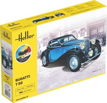 HEL56706 - Starter kit with paint and accessories - BUGATTI T50 to assemble