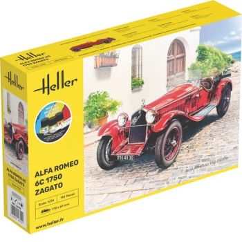 HEL56715 - Starter kit with paint and accessories - ALFA ROMEO 6C 1750 - ZAGATO - assembly required