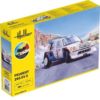 HEL56716 - Starter kit with paint and accessories - PEUGEOT 205 EV 2 #5 to assemble