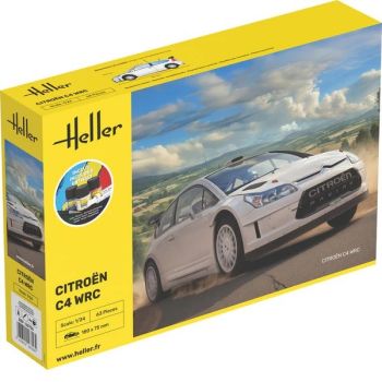 HEL56756 - Starter kit with paint and accessories - CITROEN C4 WRC to assemble