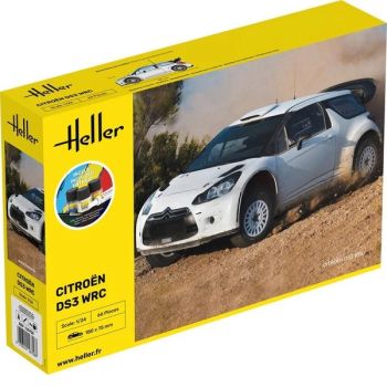 HEL56758 - Starter kit with paint and accessories - CITROEN DS3 WRC to assemble