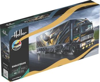 HEL56784 - Starter kit with paint and accessories - RENAULT G260 4x2 with 3-axle trailer - EAGLETRUCK