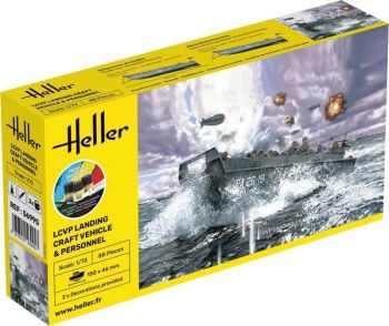 HEL56995 - Starter kit with paint and accessories - LCVP Landing Vehicle and Personnel