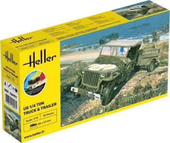 HEL56997 - Starter kit with paint and accessories - Truck with 1/4 Ton trailer