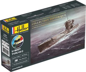 HEL57002 - Starter kit with paint and accessories - Type VII C U-Boat Submarine