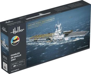 HEL57072 - Starter kit with paint and accessories – Battleship Charles de Gaulle