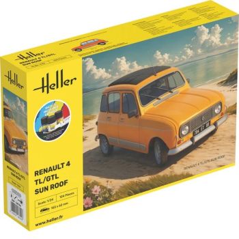HEL58704 - Starter kit with paint and accessories - RENAULT 4 TL/GTL Sun Roof