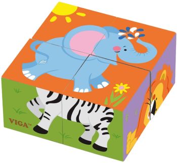 VIG50836 - 6 wooden cube puzzles