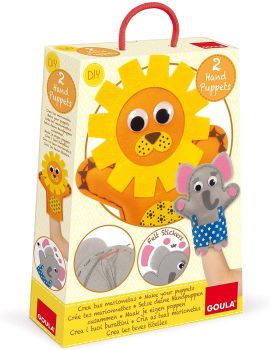 GOA52029 - Kit of 2 Elephant and Lion puppets