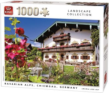 KING55854 - 1000 Piece Jigsaw Puzzle Bavarian Alps in Germany