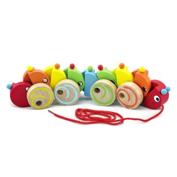 VIG59950 - Wooden pull-along caterpillar
