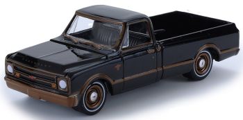 GREEN63080-D - 1972 Chevrolet C10, black, from the California Lowriders series, still in its original packaging.