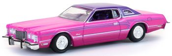 GREEN63080-E - Pink 1975 Ford Thunderbird from the California Lowriders series, still in its original packaging.