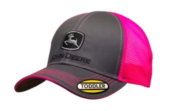 MC63080418CH - Grey cap with pink mesh back, JOHN DEERE children's