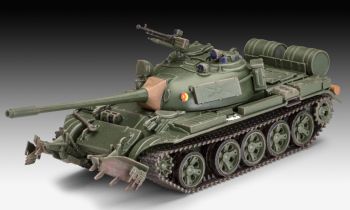 REV63328 - MODEL SET - T-55A/AM Tank with KMT- 6/EMT-5 Mine Plough to be assembled with paint