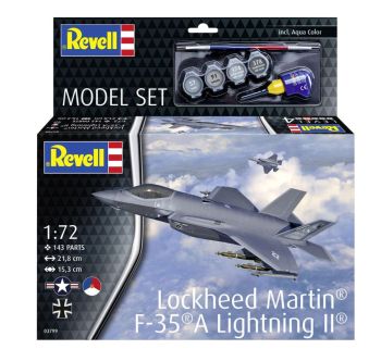 REV63799 - MODEL SET - LOCKHEED Martin F-35A Lightning II fighter plane to assemble with paint