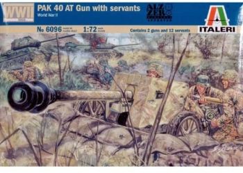 ITA6096 - Pak 40 anti-tank gun to assemble and paint