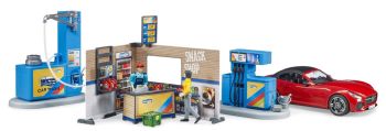 BRU62111 - Gasoline and washing station with figures and accessories
