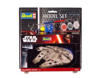 REV63600 - Model Set Millennium Falcon STAR WARS with painting to assemble