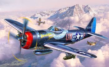 REV63984 - Model Set P-47M Thunderbolt with painting to assemble