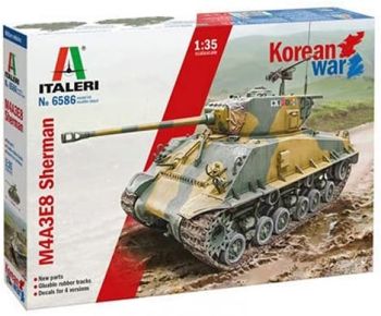 ITA6586 - M4A3E8 Sherman Korean War tank to assemble and paint