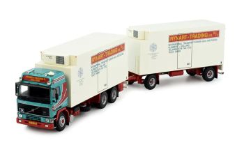 TEK76835 - VOLVO F12 Globetrotter 6x4 refrigerated truck with 1+1 axle RYNART refrigerated trailer
